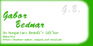 gabor bednar business card